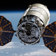 The Cygnus space freighter approaching the ISS on February 21, 2022.
